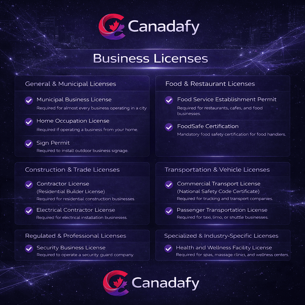 Business Licenses in Canada